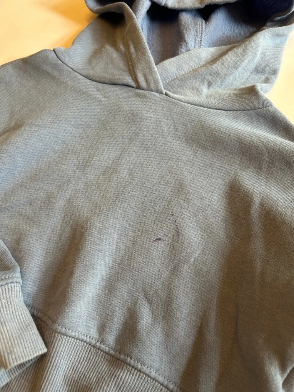 Girls Cropped Hoodie Set Size XS 4-5 Gray Blue Cozy Athleisure
